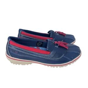 L.L. Bean Bar Harbor Moc Moccasins Tek 2.5 Duck Boots Low Womens 9 Blue 290695